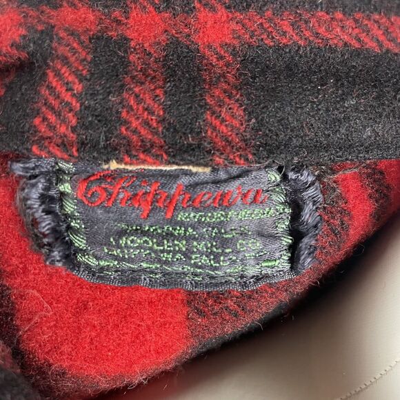 Vintage CHIPPEWA SMALL BUFFALO PLAID HUNTING WOOL BUTTON FRONT WINTER SHIRT - Picture 5 of 10